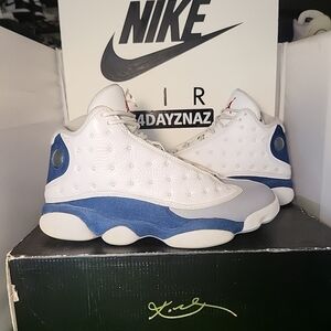 Nike Air Jordan 13 Retro Mid French Blue Size 10 414571–164 XIII Flint